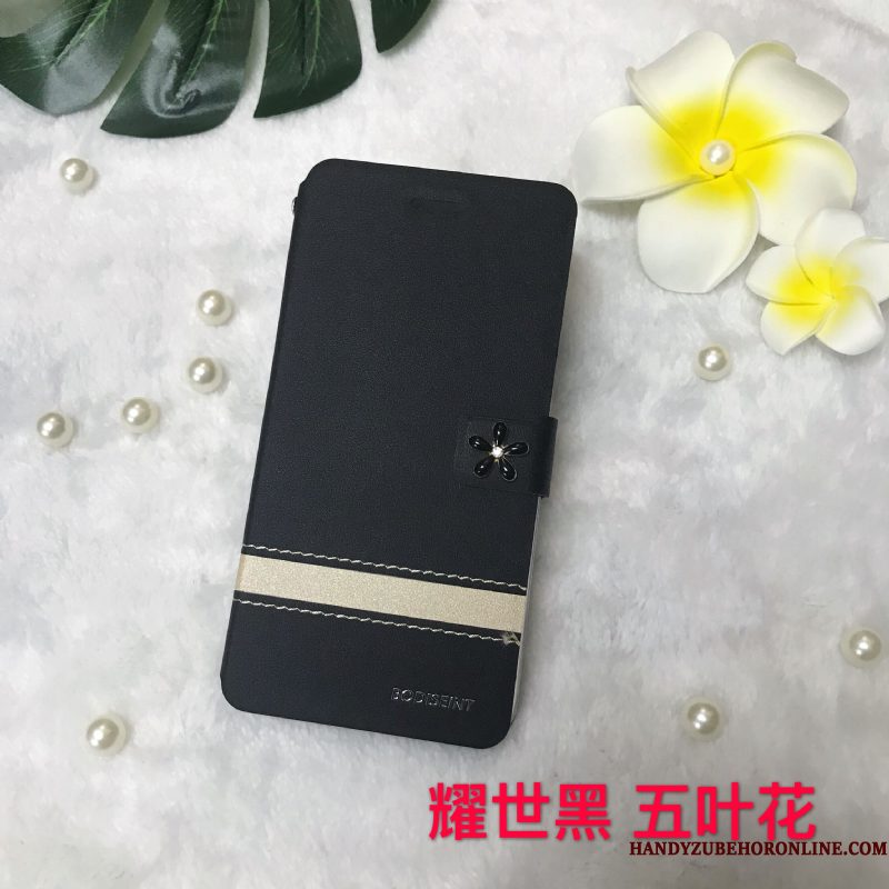 Hoesje Huawei Y5 2018 Leer Rozetelefoon, Hoes Huawei Y5 2018 Folio