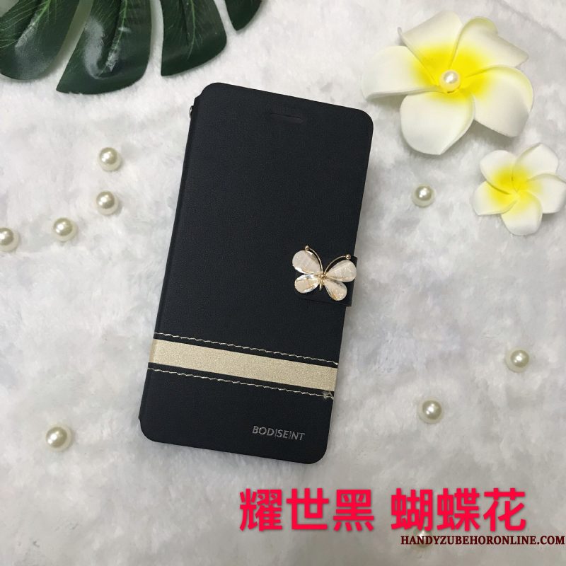 Hoesje Huawei Y5 2018 Leer Rozetelefoon, Hoes Huawei Y5 2018 Folio