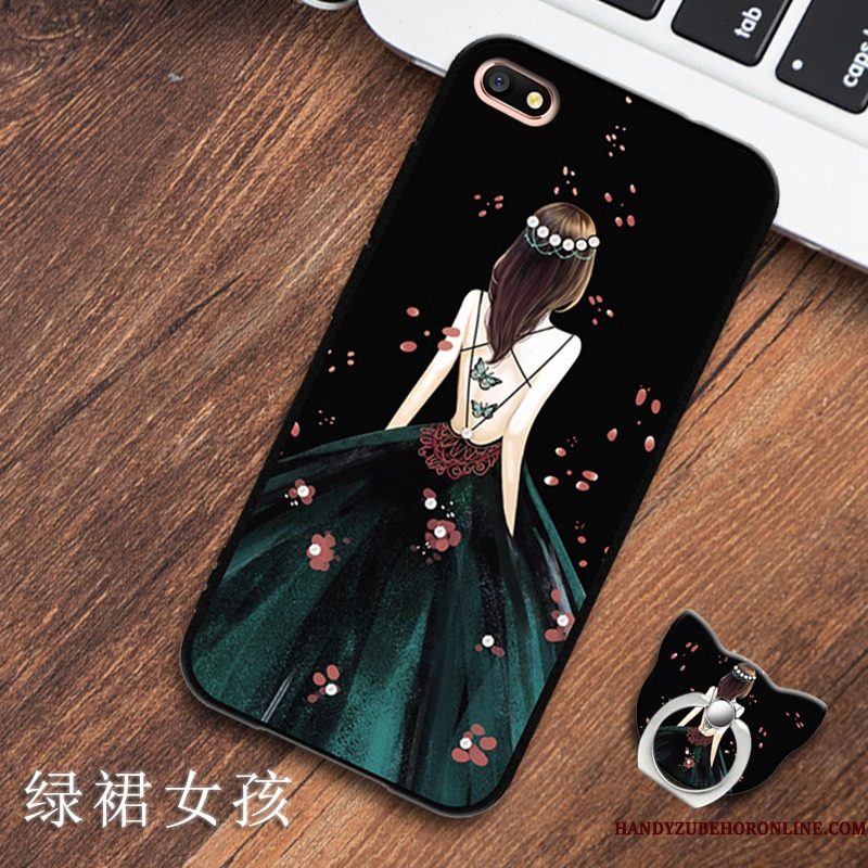 Hoesje Huawei Y5 2018 Zacht Anti-fall Grijs, Hoes Huawei Y5 2018 Spotprent Telefoon