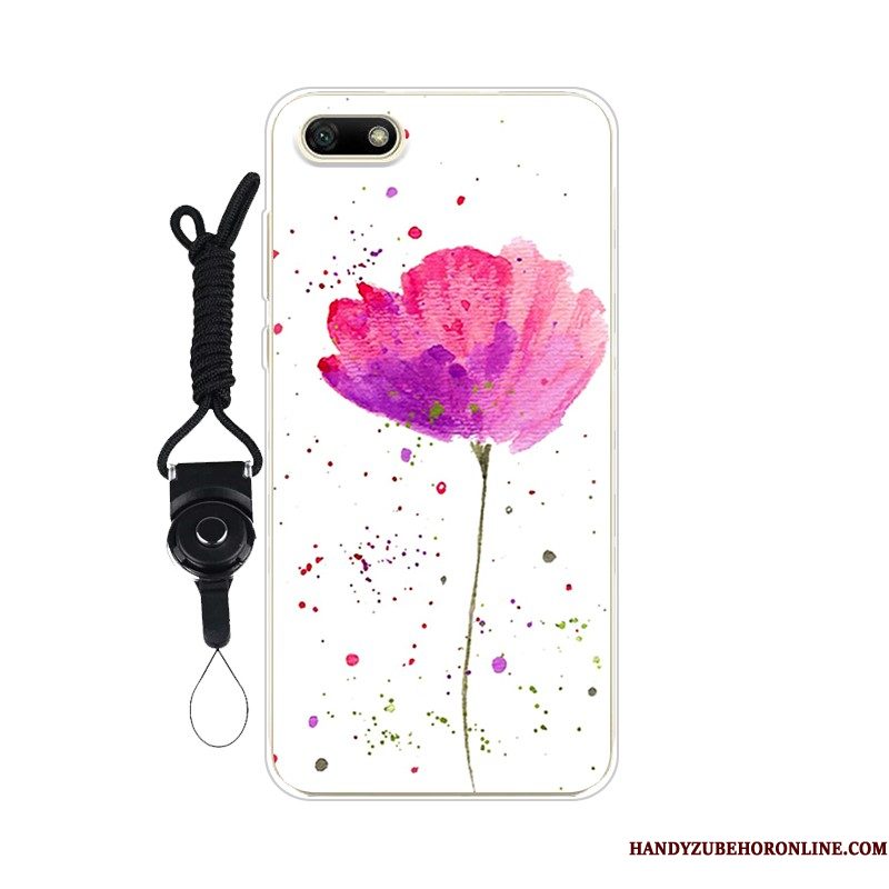 Hoesje Huawei Y5 2018 Zacht Persoonlijk Hanger, Hoes Huawei Y5 2018 Bescherming Anti-fall Pas