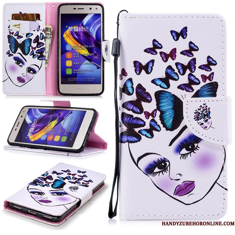 Hoesje Huawei Y5 2018 Zakken Telefoon Blauw, Hoes Huawei Y5 2018 Leer