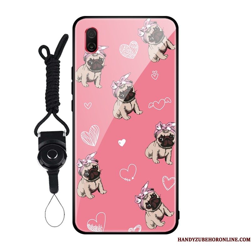 Hoesje Huawei Y5 2019 Bescherming Roze Spiegel, Hoes Huawei Y5 2019 Telefoon Gehard Glas