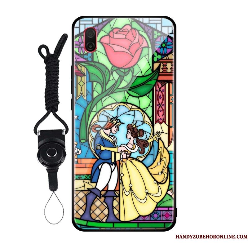 Hoesje Huawei Y5 2019 Bescherming Roze Spiegel, Hoes Huawei Y5 2019 Telefoon Gehard Glas