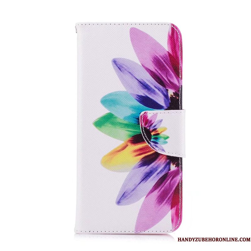 Hoesje Huawei Y5 2019 Folio Blauwtelefoon, Hoes Huawei Y5 2019 Leer