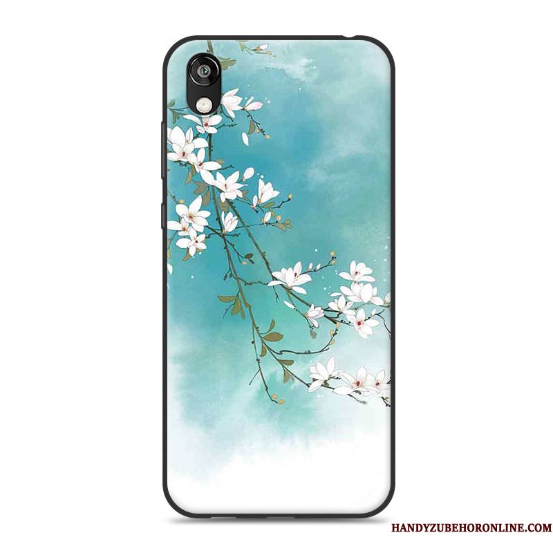 Hoesje Huawei Y5 2019 Zacht Hangertelefoon, Hoes Huawei Y5 2019 Siliconen Chinese Stijl Groen