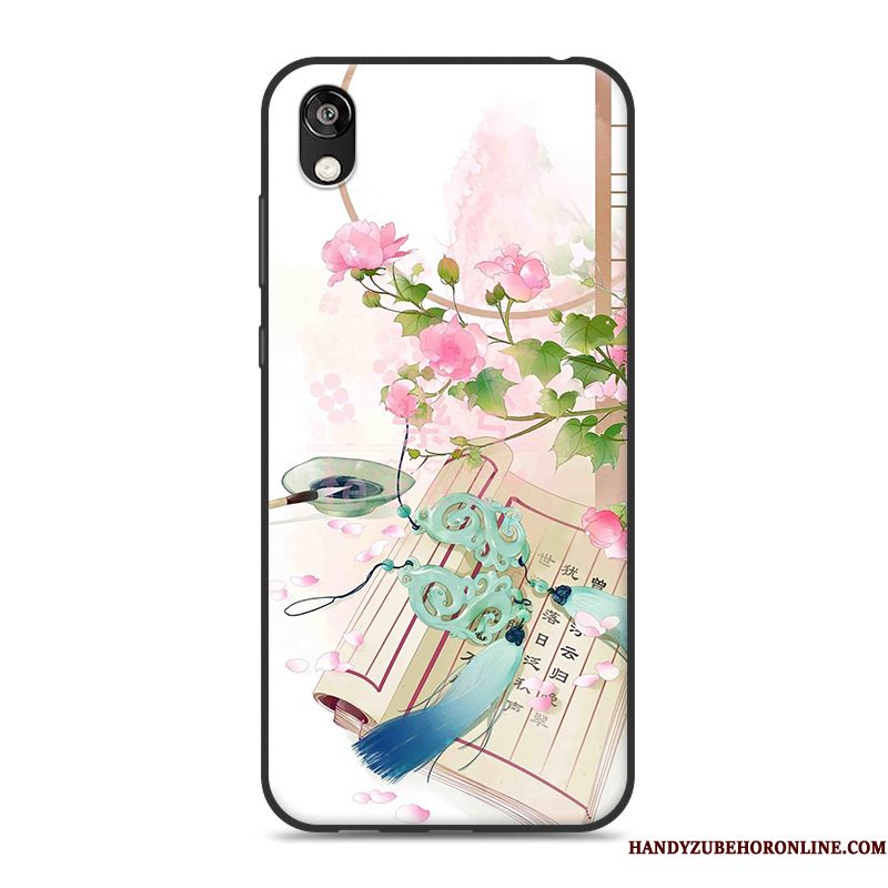 Hoesje Huawei Y5 2019 Zacht Hangertelefoon, Hoes Huawei Y5 2019 Siliconen Chinese Stijl Groen