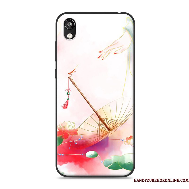 Hoesje Huawei Y5 2019 Zacht Hangertelefoon, Hoes Huawei Y5 2019 Siliconen Chinese Stijl Groen