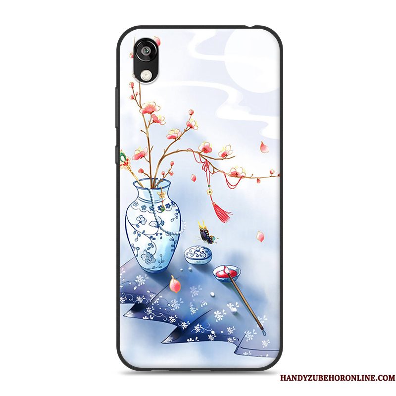 Hoesje Huawei Y5 2019 Zacht Hangertelefoon, Hoes Huawei Y5 2019 Siliconen Chinese Stijl Groen