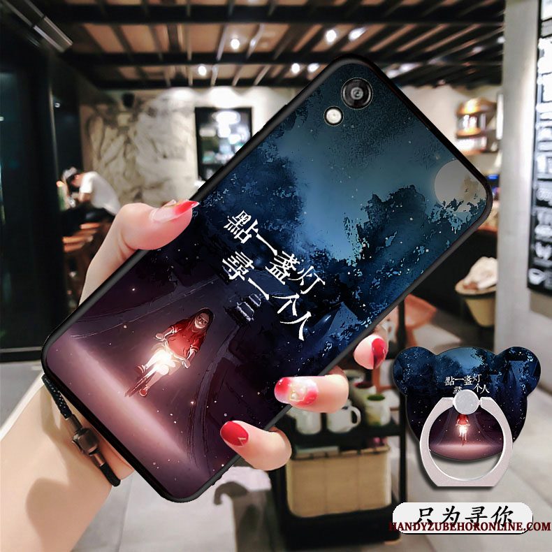 Hoesje Huawei Y5 2019 Zakken Telefoon Anti-fall, Hoes Huawei Y5 2019 Bescherming Purper Hanger