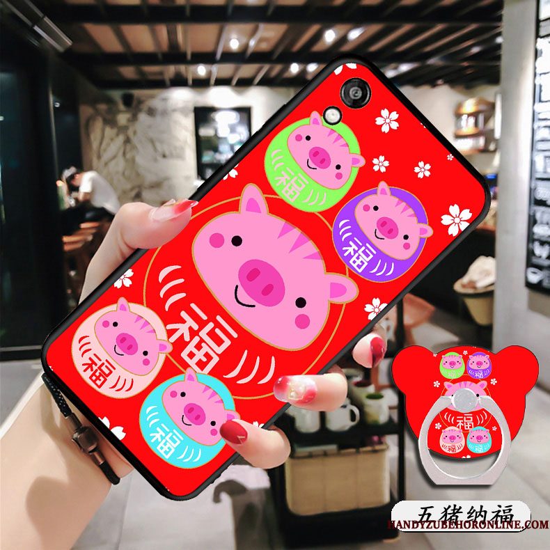 Hoesje Huawei Y5 2019 Zakken Telefoon Anti-fall, Hoes Huawei Y5 2019 Bescherming Purper Hanger