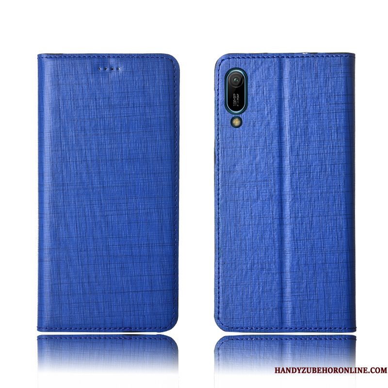 Hoesje Huawei Y6 2019 Bescherming Blauwtelefoon, Hoes Huawei Y6 2019 Zacht Anti-fall Nieuw