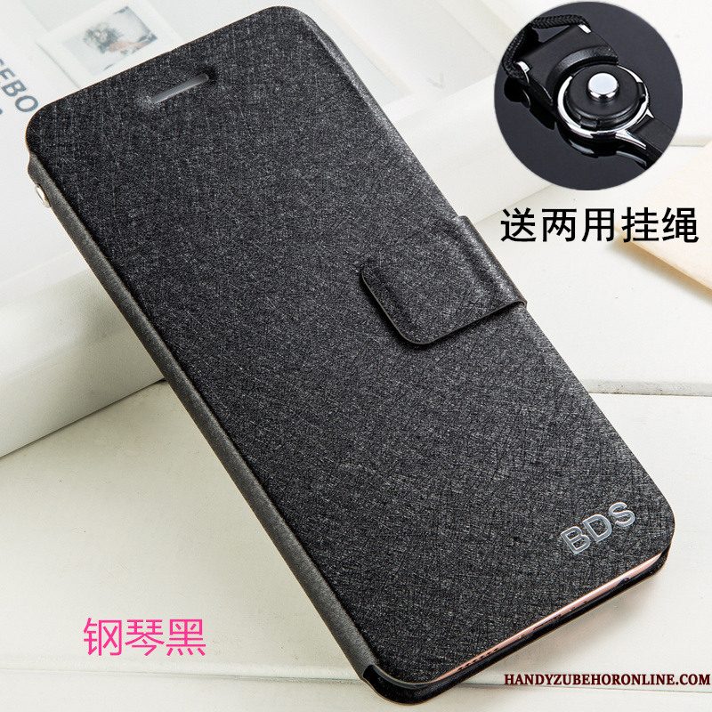 Hoesje Huawei Y6 2019 Bescherming Wittelefoon, Hoes Huawei Y6 2019 Leer Hanger Anti-fall