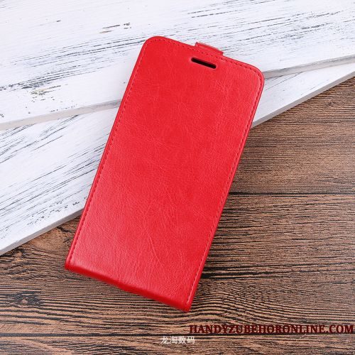 Hoesje Huawei Y6 2019 Leer Trend Eenvoudige, Hoes Huawei Y6 2019 Folio Telefoon Rood