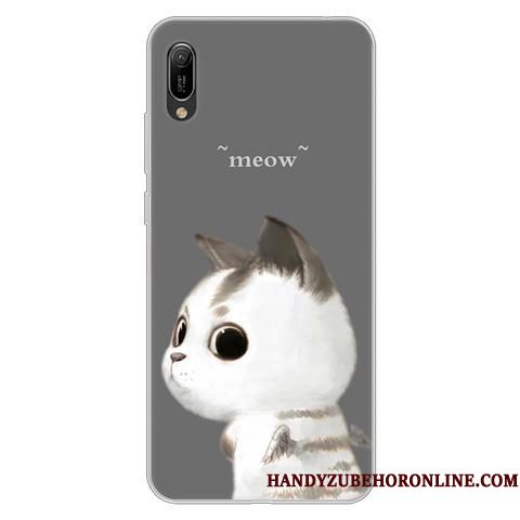 Hoesje Huawei Y6 2019 Scheppend Telefoon Zwart, Hoes Huawei Y6 2019 Spotprent Persoonlijk Anti-fall