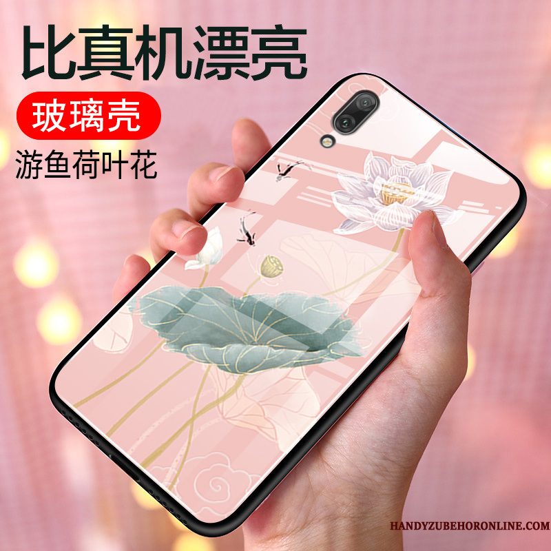 Hoesje Huawei Y6 2019 Siliconen Chinese Stijltelefoon, Hoes Huawei Y6 2019 Zakken Roze Vers