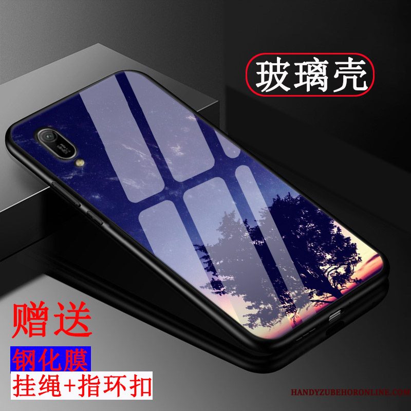 Hoesje Huawei Y6 2019 Siliconen Glas Schrobben, Hoes Huawei Y6 2019 Zakken Pas Geel