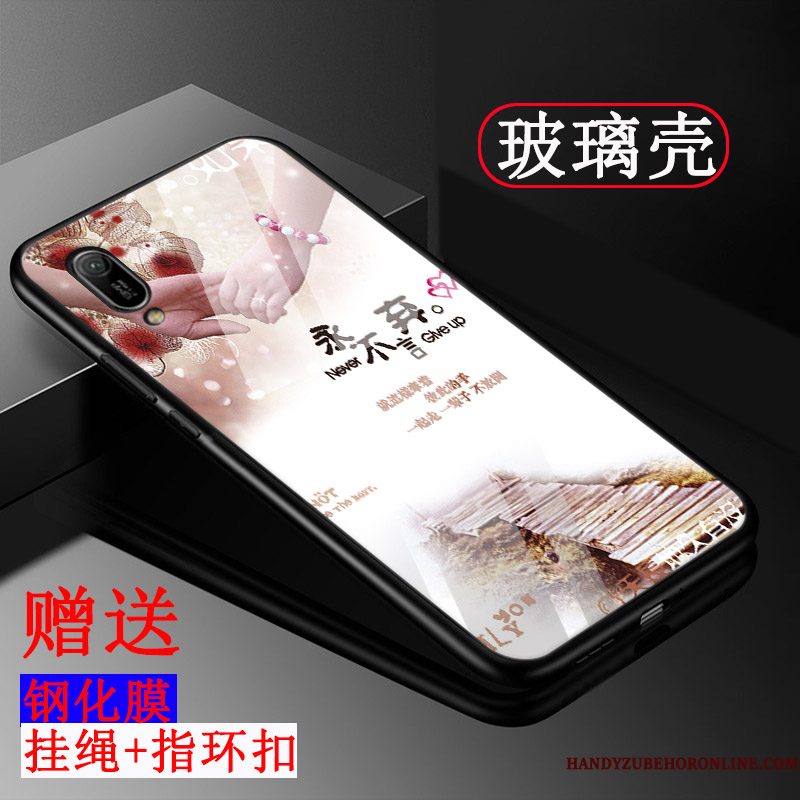 Hoesje Huawei Y6 2019 Siliconen Glas Schrobben, Hoes Huawei Y6 2019 Zakken Pas Geel