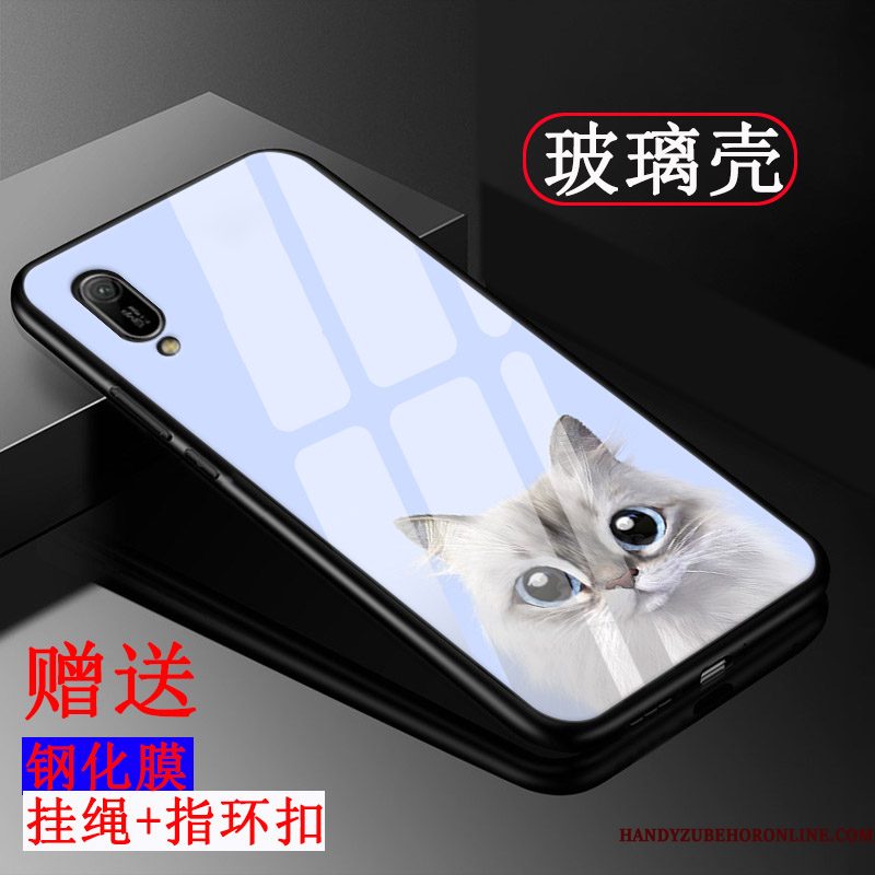 Hoesje Huawei Y6 2019 Siliconen Glas Schrobben, Hoes Huawei Y6 2019 Zakken Pas Geel