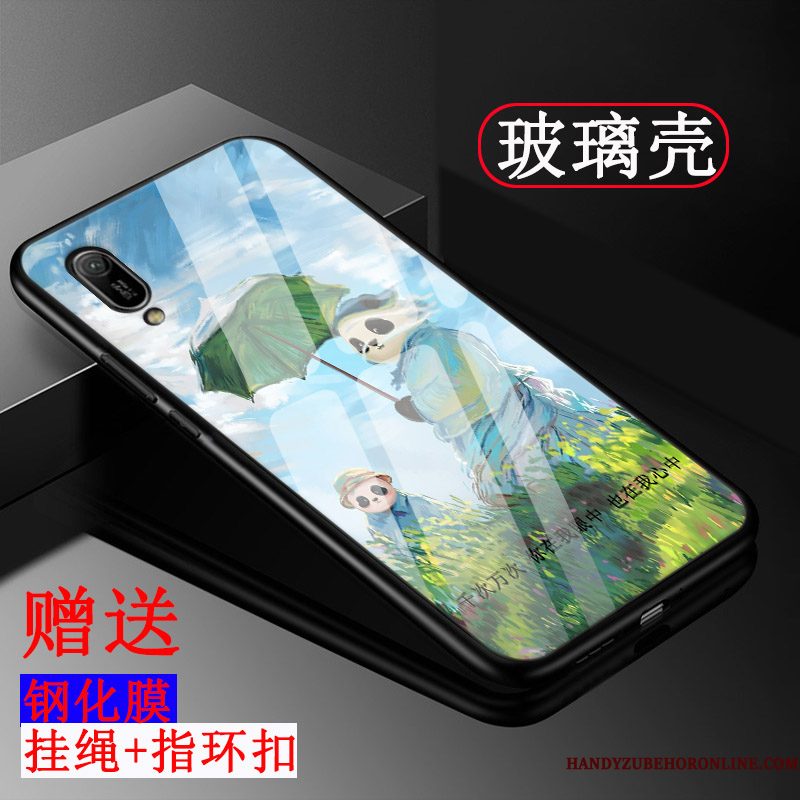 Hoesje Huawei Y6 2019 Siliconen Glas Schrobben, Hoes Huawei Y6 2019 Zakken Pas Geel