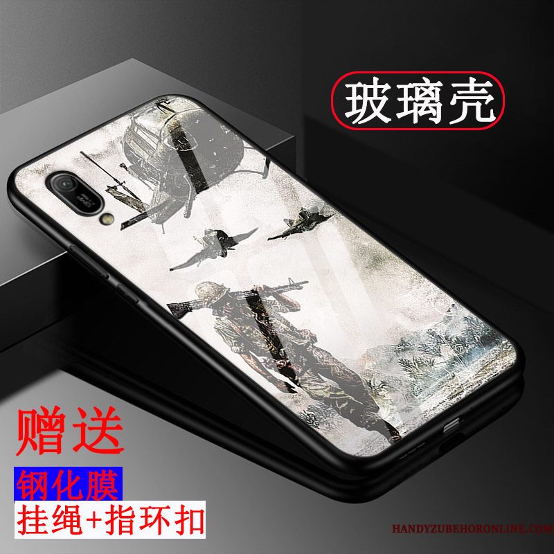 Hoesje Huawei Y6 2019 Siliconen Glas Schrobben, Hoes Huawei Y6 2019 Zakken Pas Geel