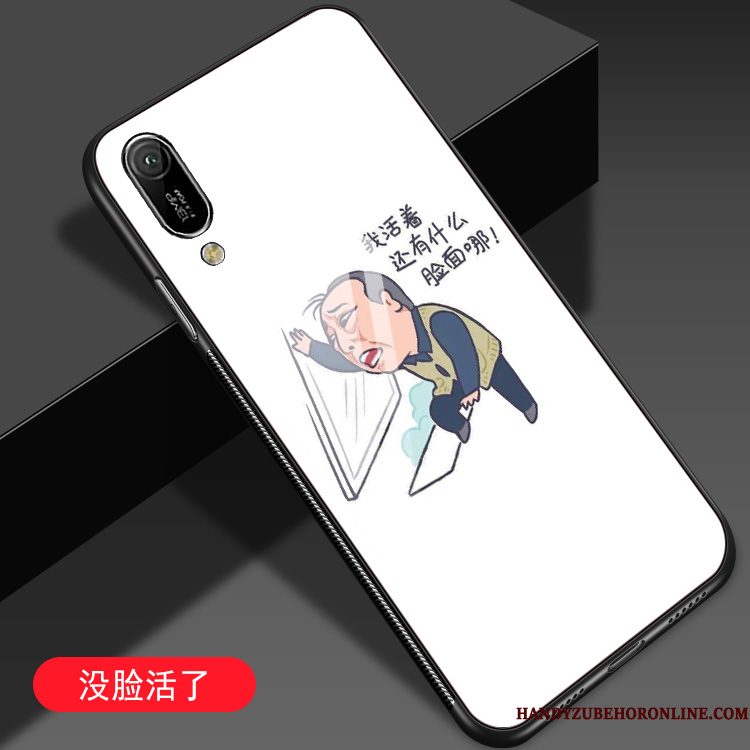 Hoesje Huawei Y6 2019 Siliconen Wit Trend, Hoes Huawei Y6 2019 Zakken Grote Rood