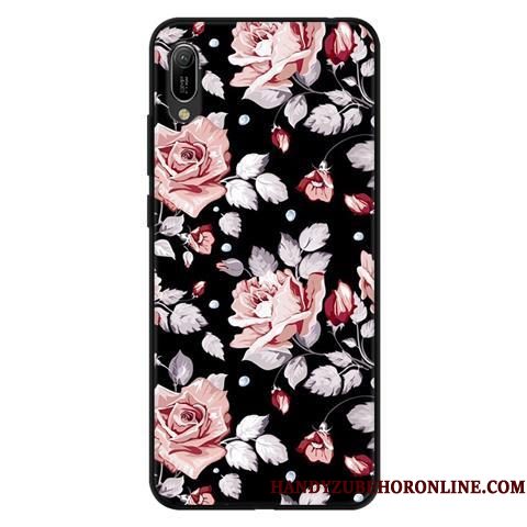 Hoesje Huawei Y6 2019 Spotprent Telefoon Gazen, Hoes Huawei Y6 2019 Zacht Zwart Kant