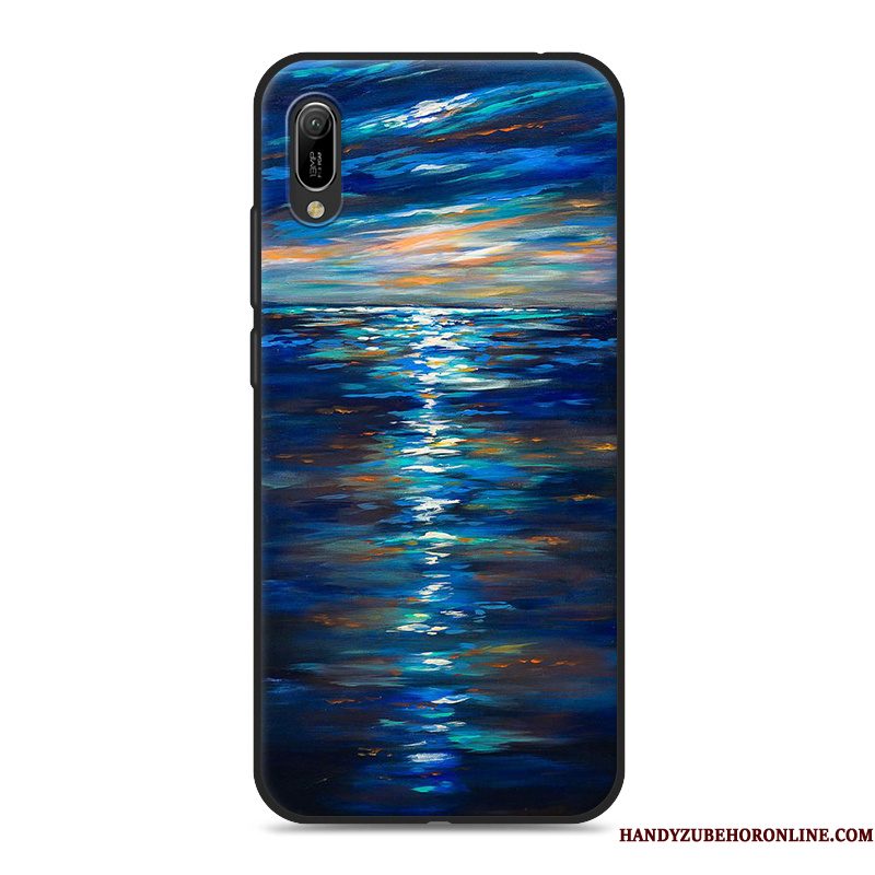 Hoesje Huawei Y6 2019 Zacht Anti-fall Eenvoudige, Hoes Huawei Y6 2019 Siliconen Telefoon Net Red