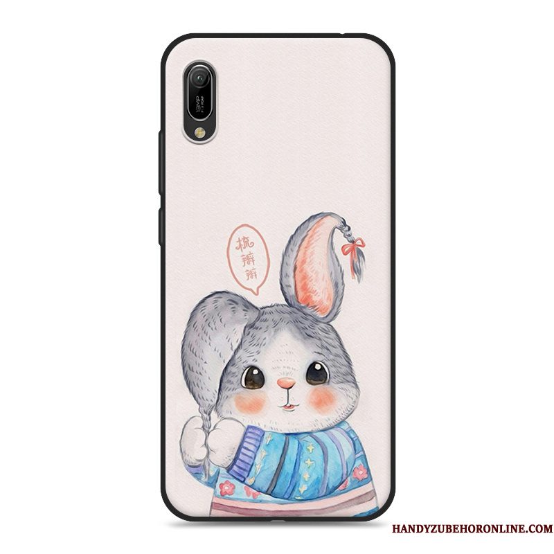 Hoesje Huawei Y6 2019 Zacht Anti-fall Eenvoudige, Hoes Huawei Y6 2019 Siliconen Telefoon Net Red