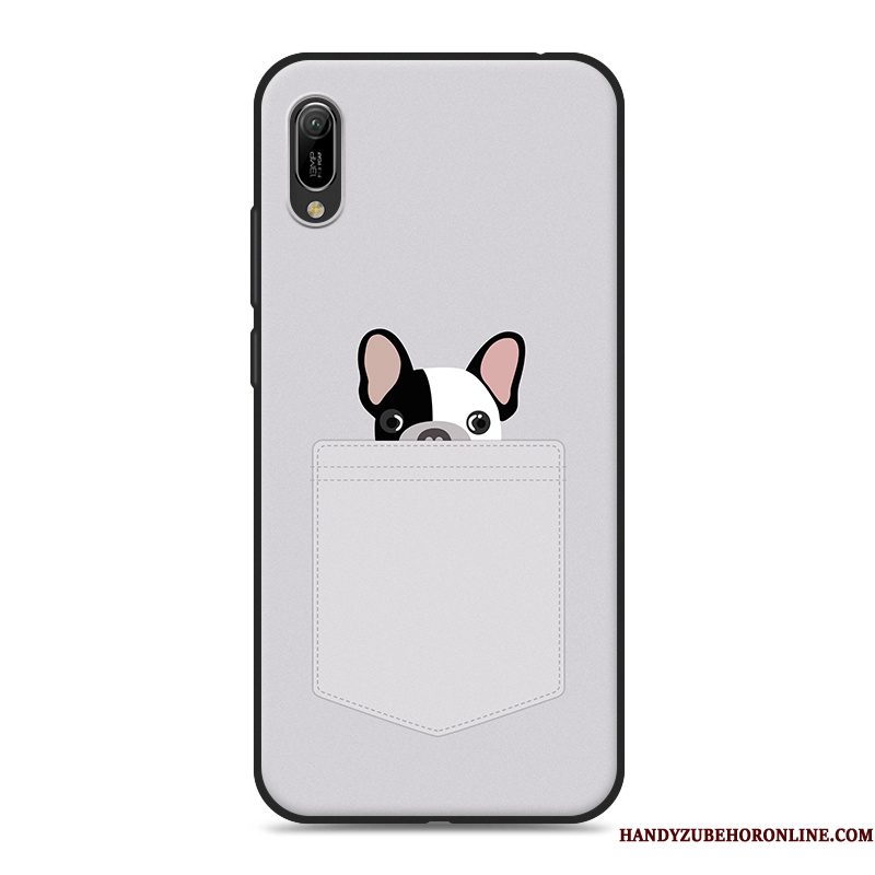 Hoesje Huawei Y6 2019 Zacht Anti-fall Eenvoudige, Hoes Huawei Y6 2019 Siliconen Telefoon Net Red