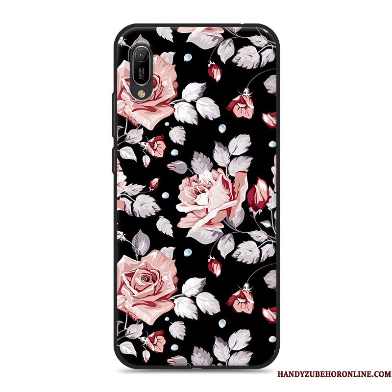 Hoesje Huawei Y6 2019 Zacht Anti-fall Eenvoudige, Hoes Huawei Y6 2019 Siliconen Telefoon Net Red