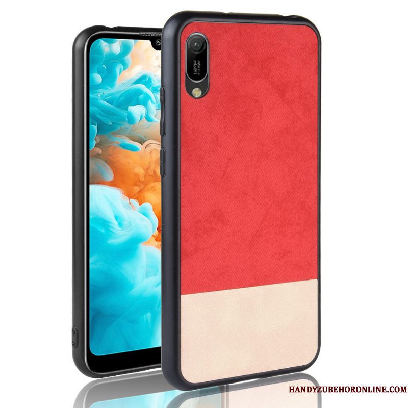 Hoesje Huawei Y6 2019 Zacht Gemengde Kleuren Anti-fall, Hoes Huawei Y6 2019 Bescherming Schrobben Blauw