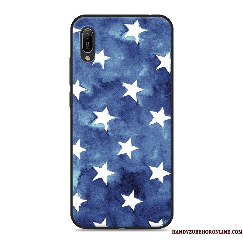 Hoesje Huawei Y6 2019 Zacht Rozetelefoon, Hoes Huawei Y6 2019 Spotprent