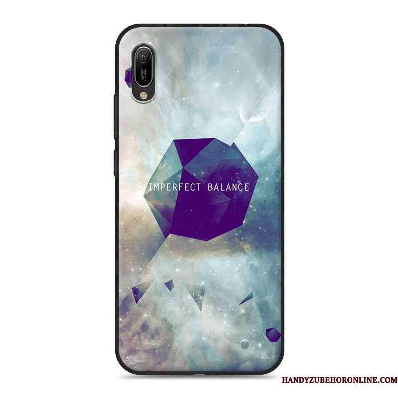 Hoesje Huawei Y6 2019 Zacht Rozetelefoon, Hoes Huawei Y6 2019 Spotprent