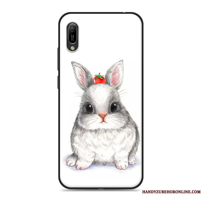 Hoesje Huawei Y6 2019 Zacht Wittelefoon, Hoes Huawei Y6 2019 Siliconen