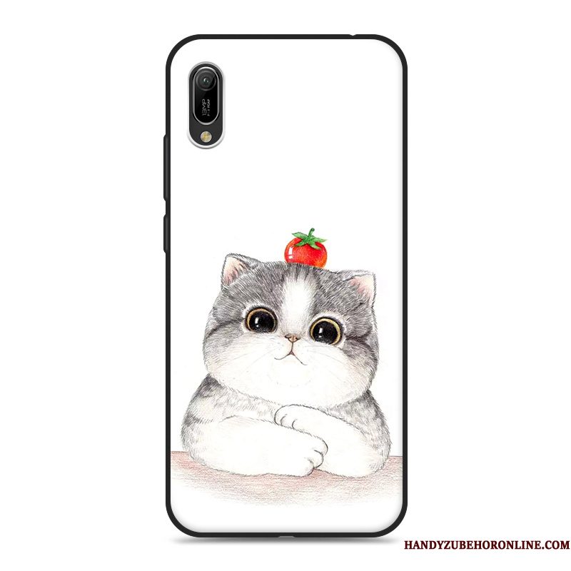 Hoesje Huawei Y6 2019 Zacht Wittelefoon, Hoes Huawei Y6 2019 Siliconen