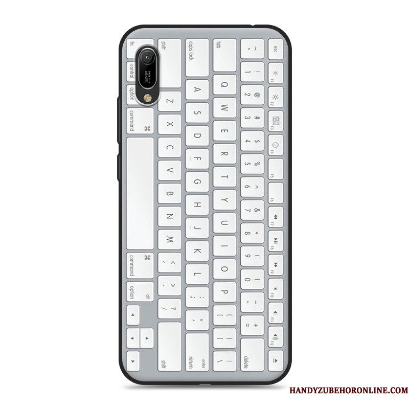 Hoesje Huawei Y6 2019 Zacht Wittelefoon, Hoes Huawei Y6 2019 Siliconen