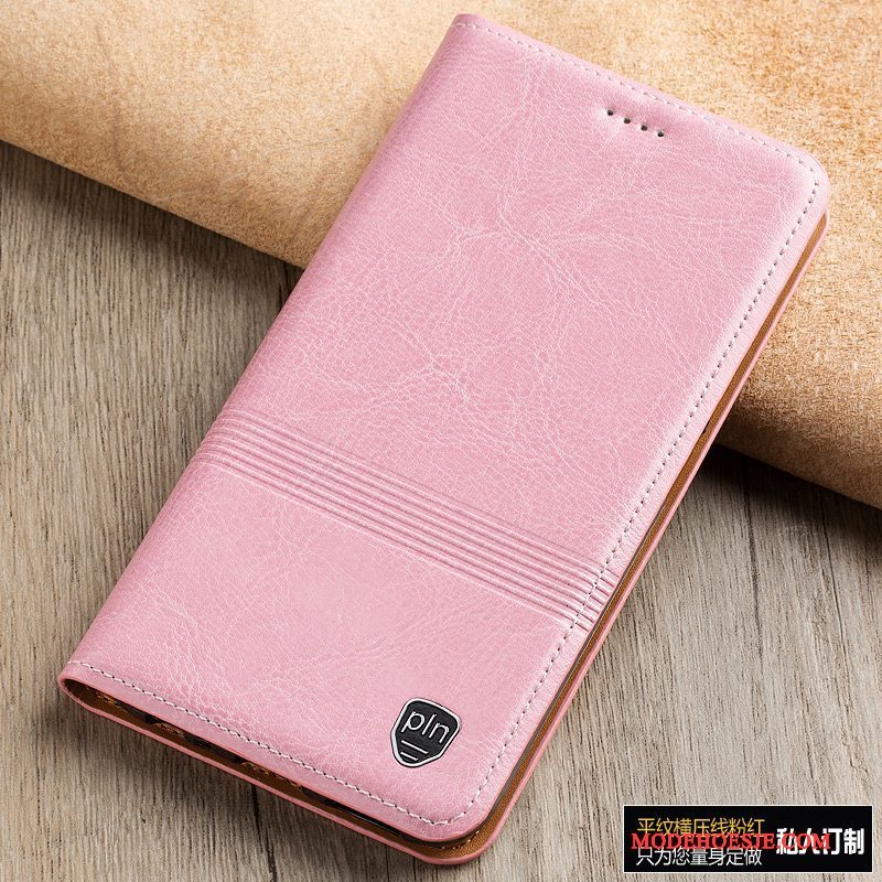 Hoesje Huawei Y6 Pro 2017 Bescherming Rozetelefoon, Hoes Huawei Y6 Pro 2017 Leer