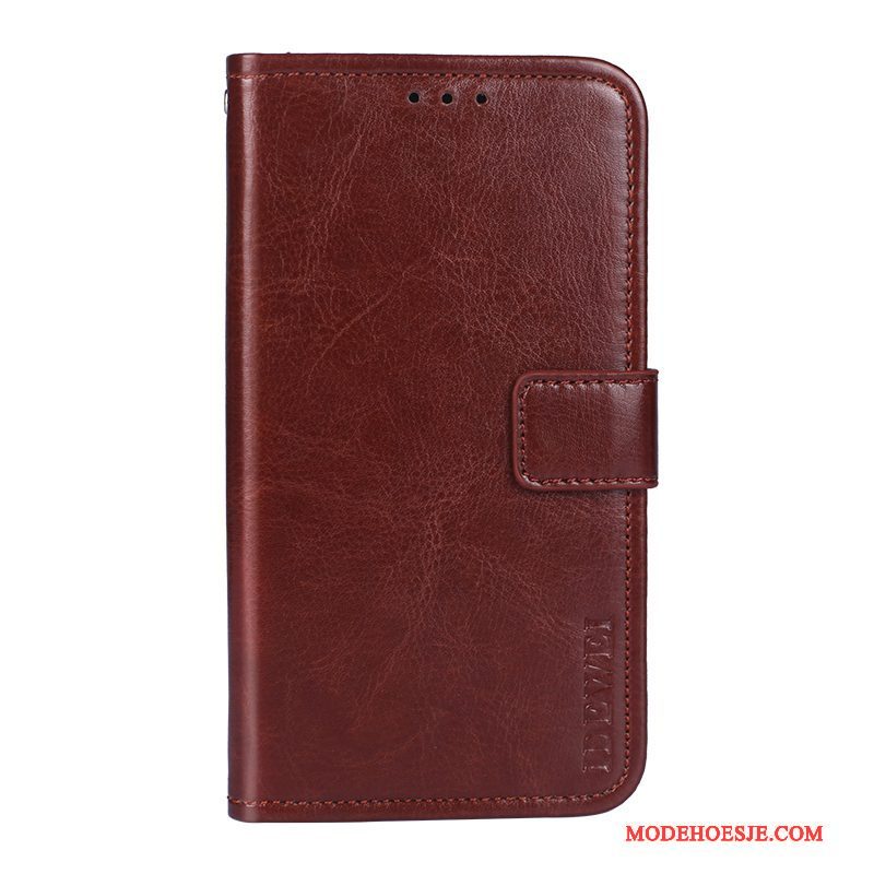 Hoesje Huawei Y6 Pro 2017 Folio Rood, Hoes Huawei Y6 Pro 2017 Leer