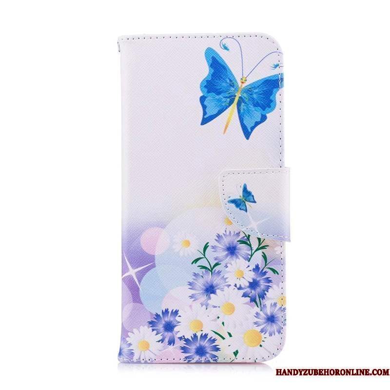 Hoesje Huawei Y6s Bescherming Vlinder Wit, Hoes Huawei Y6s Folio Telefoon