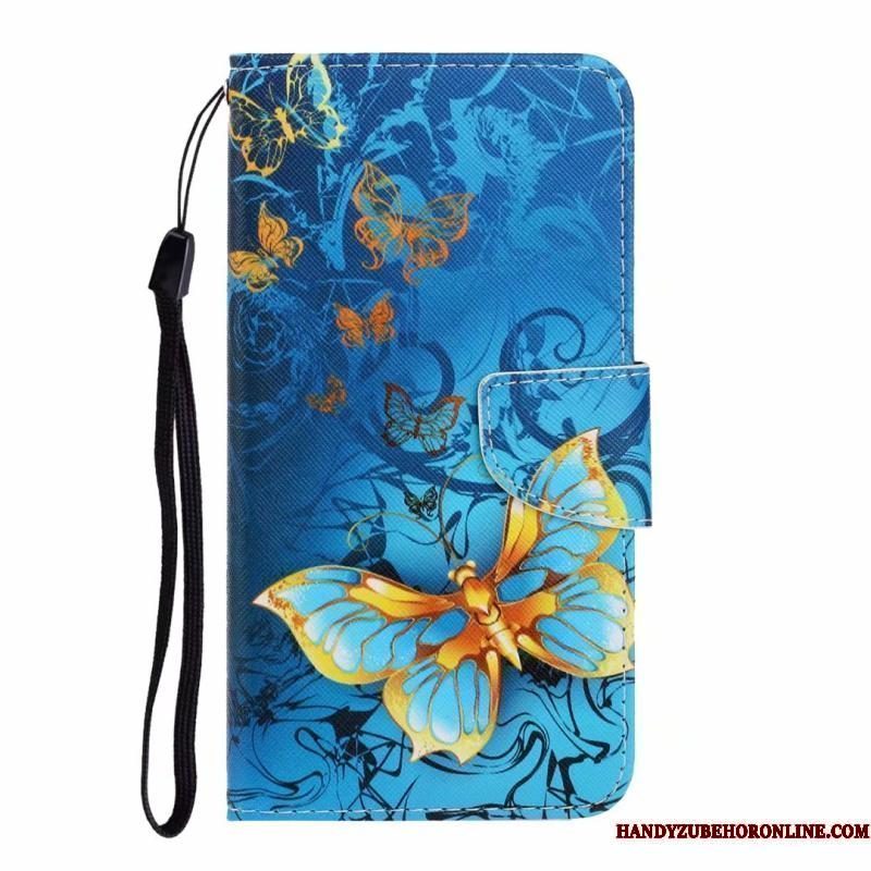 Hoesje Huawei Y6s Leer Kat Blauw, Hoes Huawei Y6s Bescherming Kaarttelefoon