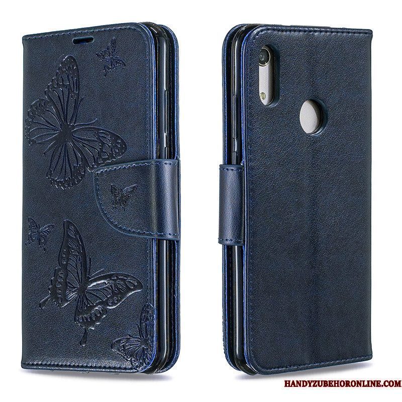 Hoesje Huawei Y6s Reliëf Jeugd Purper, Hoes Huawei Y6s Folio Vlinder Hanger