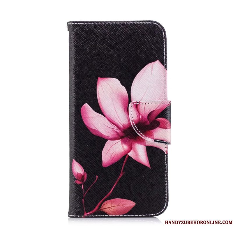 Hoesje Huawei Y7 2018 Leer Telefoon Wit, Hoes Huawei Y7 2018 Bescherming