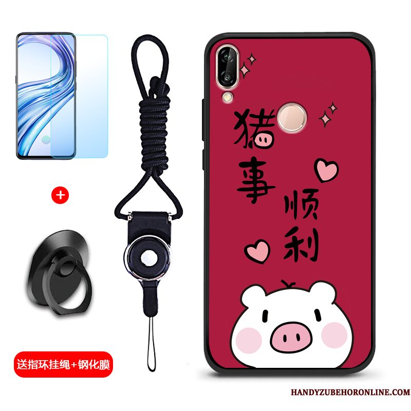 Hoesje Huawei Y7 2019 Bescherming Schrobbentelefoon, Hoes Huawei Y7 2019 Zacht Blauw