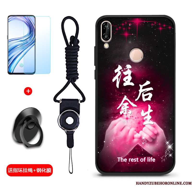 Hoesje Huawei Y7 2019 Bescherming Schrobbentelefoon, Hoes Huawei Y7 2019 Zacht Blauw