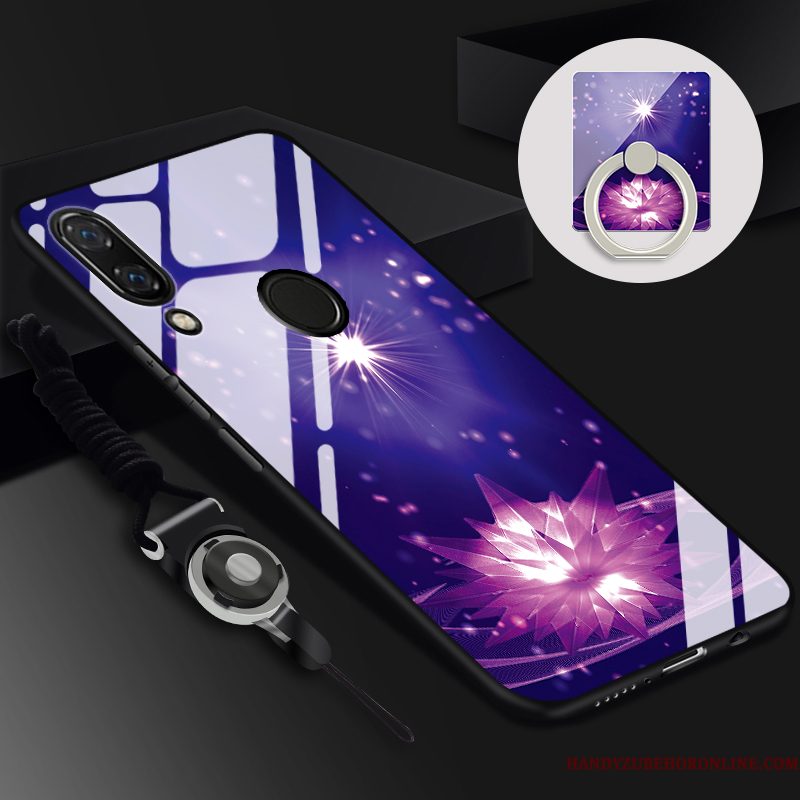 Hoesje Huawei Y7 2019 Bescherming Skärmskydd Zwart, Hoes Huawei Y7 2019 Siliconen Telefoon Tempereren