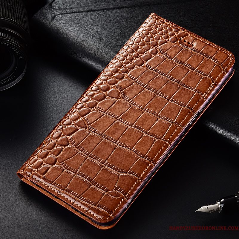 Hoesje Huawei Y7 2019 Bescherming Telefoon Krokodil, Hoes Huawei Y7 2019 Zakken Patroon Rood