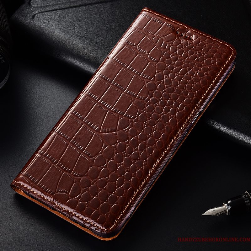 Hoesje Huawei Y7 2019 Bescherming Telefoon Krokodil, Hoes Huawei Y7 2019 Zakken Patroon Rood