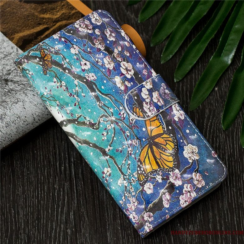 Hoesje Huawei Y7 2019 Bescherming Vlindertelefoon, Hoes Huawei Y7 2019 Spotprent Goud Anti-fall