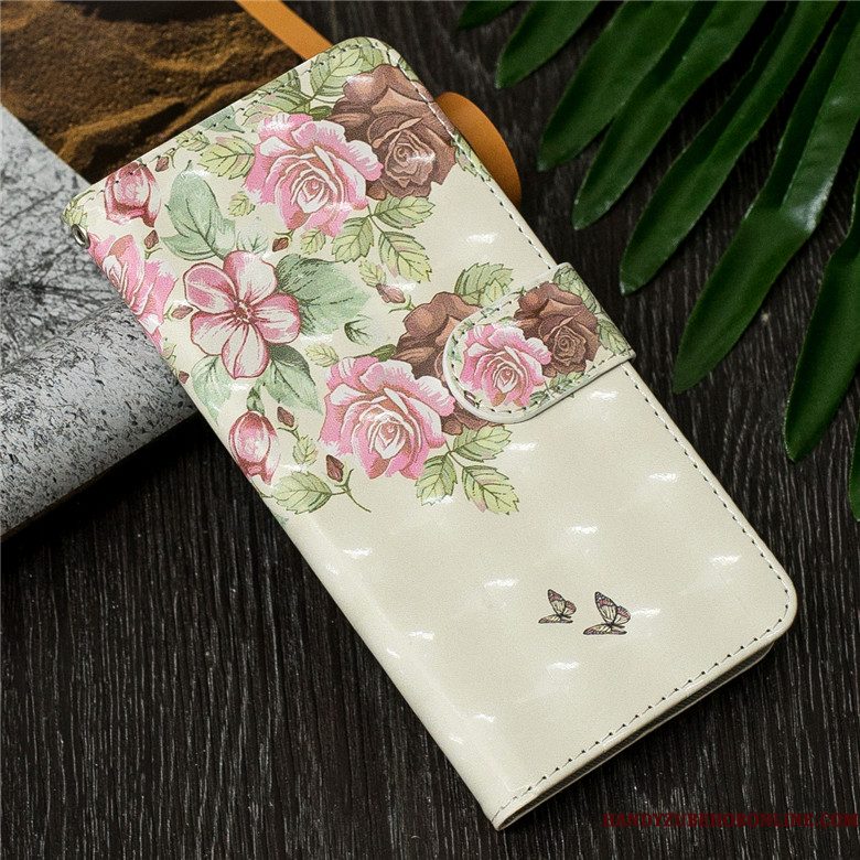 Hoesje Huawei Y7 2019 Bescherming Vlindertelefoon, Hoes Huawei Y7 2019 Spotprent Goud Anti-fall