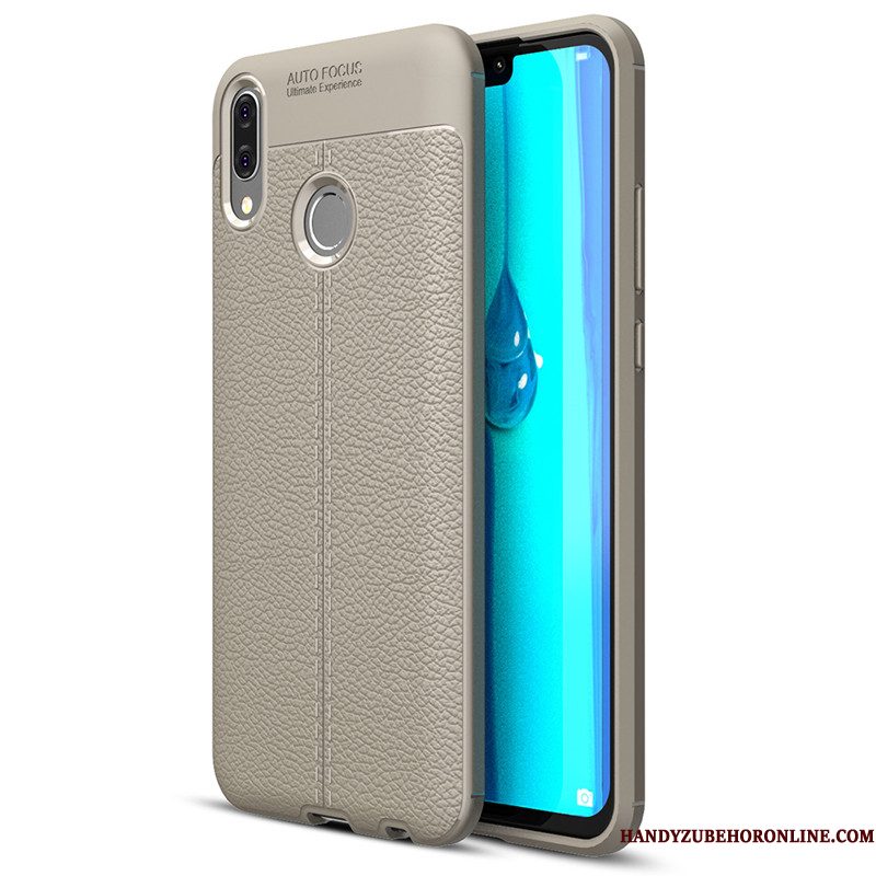 Hoesje Huawei Y7 2019 Zakken Telefoon Grijs, Hoes Huawei Y7 2019 Bescherming Patroon